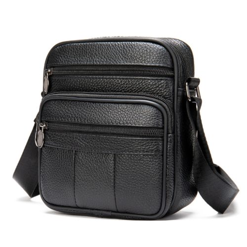 Túi xách da bò công sở, đeo chéo da thật Navy CVD007 – 6108 Đen