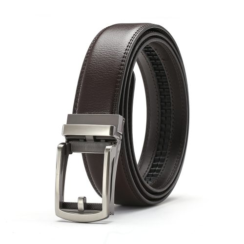 Dây nịt da bò nam Navy DND010-067 Khóa Vàng Đen