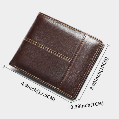Ví da bò cao cấp, ví da bò mỏng Navy CVD024 – Cà phê