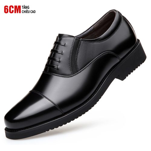 Giày tăng chiều cao công sở 6cm Navy GTD030-1019 Kiểu buộc dây tăng chiều cao