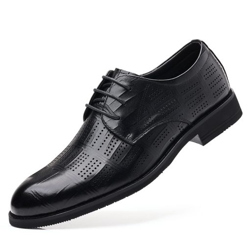 Giày tăng chiều cao công sở, cao su gót cao 3-4cm Navy GTD018-2901-61 Nâu