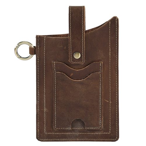 Túi điện thoại di động bằng da bò thật Navy CVD049 – 6543 Nâu