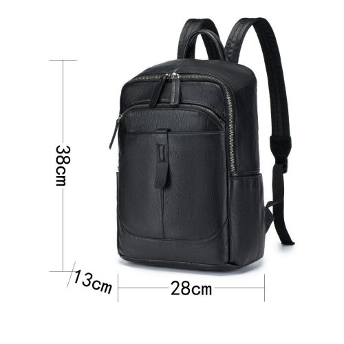 Balo nam da bò thật dung tích lớn Navy CVD039 – Đen B001