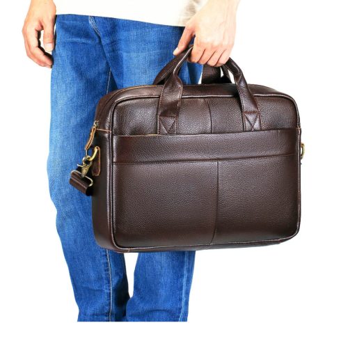 Cặp đựng laptop da bò chính hãng Navy CVD030 – Màu nâu