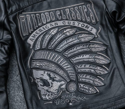 Áo khoác da Moto nam, da bò thật cổ đứng AKD023 Đen