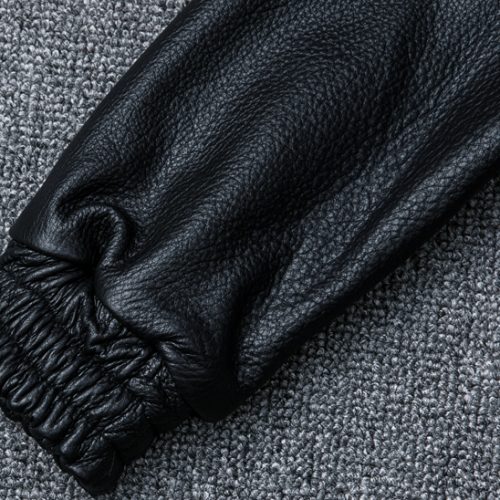 Áo khoác da bò nam size lớn, kiểu dáng mới có big size AKD021 Đen