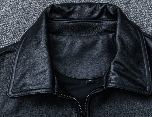 Áo khoác da bò nam size lớn, kiểu dáng mới có big size AKD021 Đen