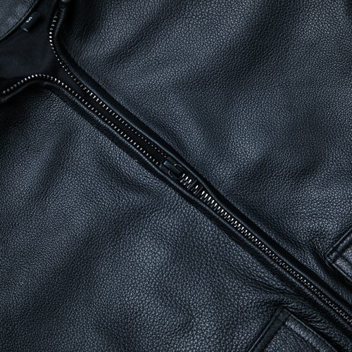 Áo khoác da bò nam size lớn, kiểu dáng mới có big size AKD021 Đen