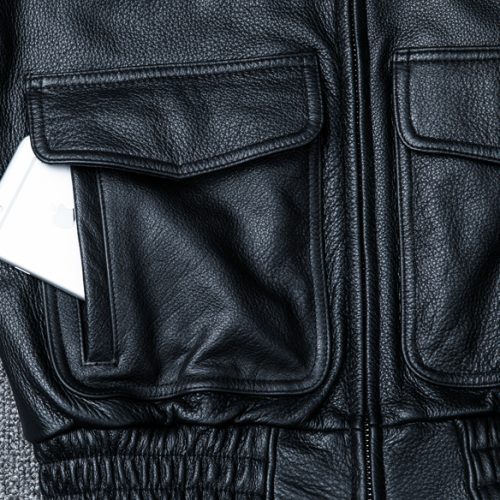 Áo khoác da bò nam size lớn, kiểu dáng mới có big size AKD021 Đen