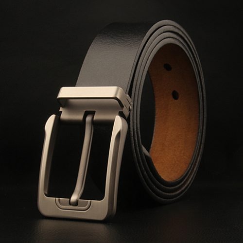 Thắt lưng da bò thật Navy DND016-Số 4 Đen