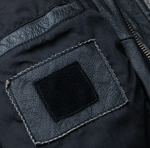 Áo da nam kiểu dáng mới, da bò thật có big size Navy AKD014 Đen