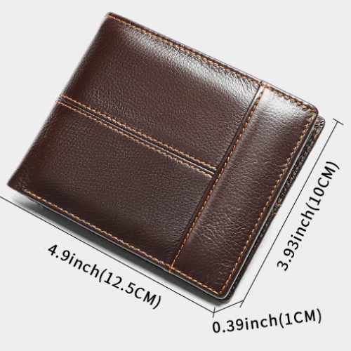 Ví cầm tay da mềm,da bò thật Navy CVD003 – Xám đậm