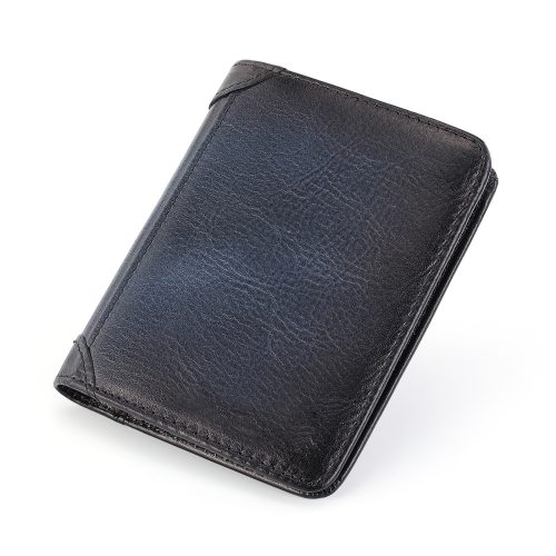 Ví nam cao cấp da thật mỏng gọn Navy CVD052 – Xanh đậm