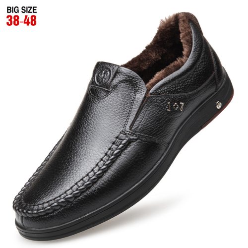 Giày lười công sở da bò, cao su gót cao 2-3cm Navy GTD028-Màu vàng
