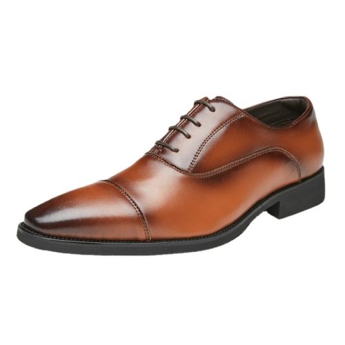 Giày da cao cấp, cao su gót cao 3-4cm Navy GTD019-Hạt cườm hở màu đen (phiên bản bình thường)