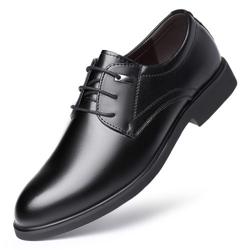 Giày cao nam công sở Navy GTD032- 2288 Đen (trơn) tăng chiều cao 5cm size 35-43