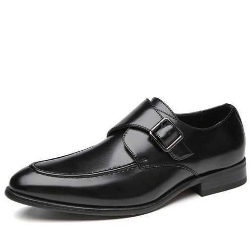 Giày tây Oxford, cao su gót cao 3-4cm Navy GTD022-Đen