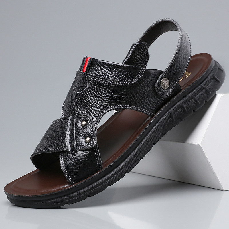 Giày sandal da bò thật