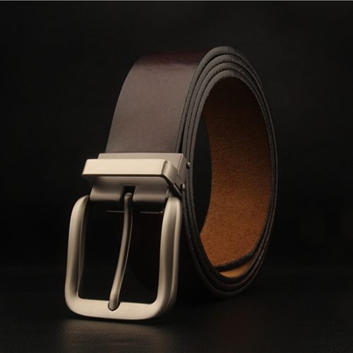 Thắt lưng da bò thật Navy DND016-Số 4 Đen