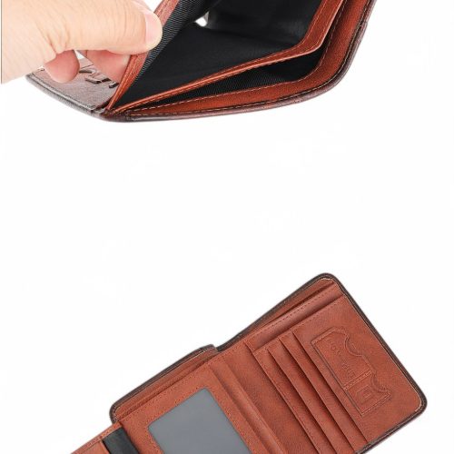 Ví nam cao cấp da thật mỏng gọn Navy CVD052 – Xanh đậm