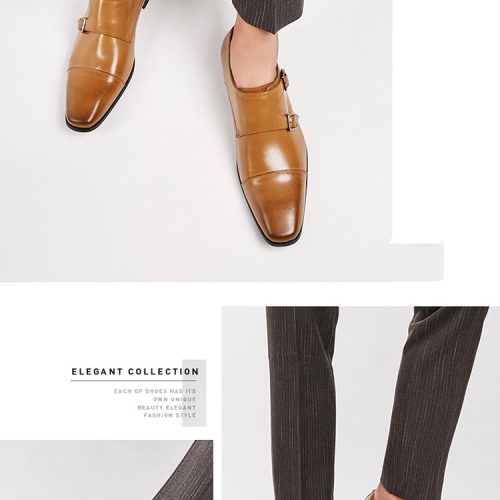 Giày tây công sở da nam đẹp, cao su gót cao 3cm Navy GTD037-Đen 3004-3