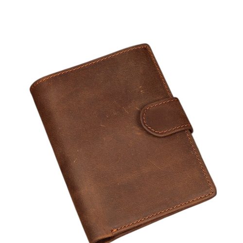 Ví da bò đựng thẻ gấp ba Navy CVD046 – Da Nappa màu đen (mặt sau + khe cắm thẻ)