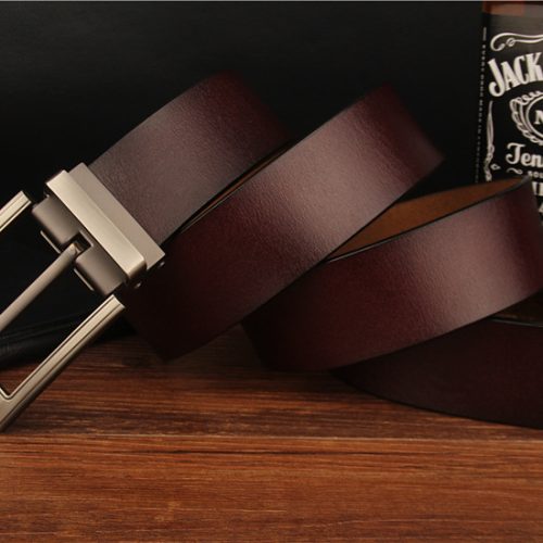 Thắt lưng nam chính hãng Navy DND017-Số 1 Nâu