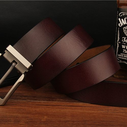 Thắt lưng da bò thật Navy DND016-Số 4 Đen
