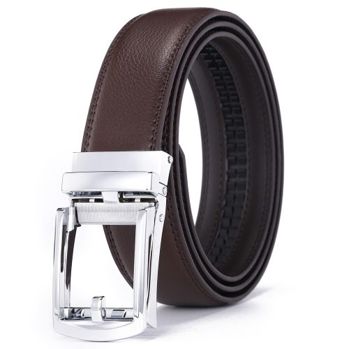 Dây nịt da bò nam Navy DND010-067 Khóa Vàng Đen