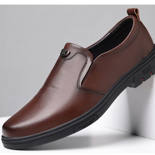 Giày công sở big size cao su gót cao 3-4cm Navy GTD033-Đen
