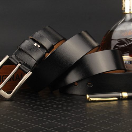 Thắt lưng nam da thật Navy DND014-Khóa Số 7 Màu Cà Phê