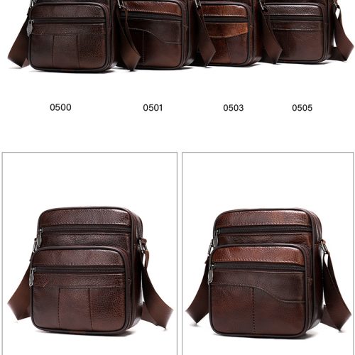 Túi xách da bò công sở, đeo chéo da thật Navy CVD007 – 6108 Đen