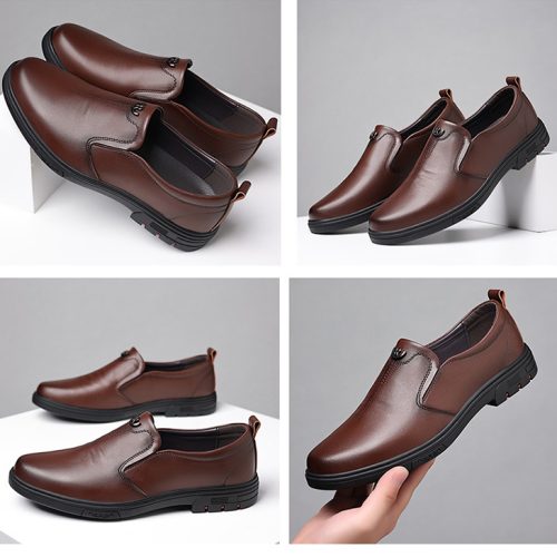 Giày công sở big size cao su gót cao 3-4cm Navy GTD033-Đen