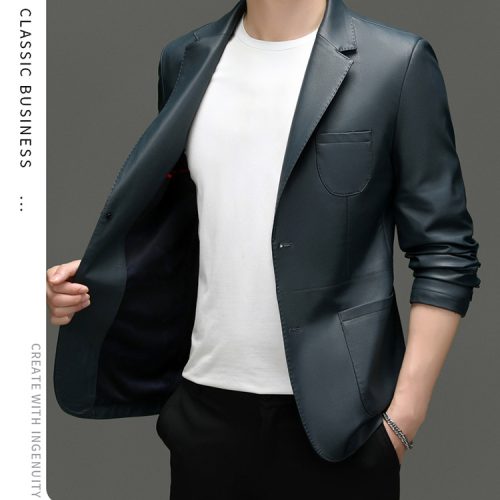 Áo vest da cừu thật thời trang AKD053 Đen