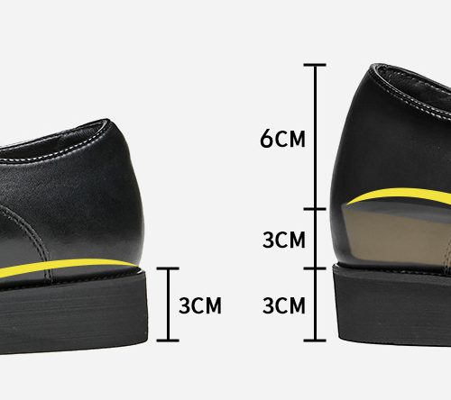 Giày tây tăng chiều cao lịch lãm, cao su gót cao 6cm Navy GTD020-Nâu (có tăng chiều cao bên trong)