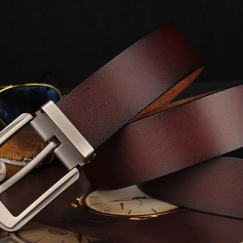 Thắt lưng da bò thật Navy DND016-Số 4 Đen