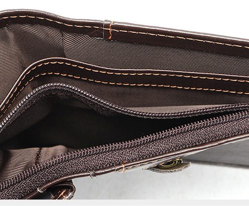 Ví cầm tay da mềm,da bò thật Navy CVD003 – Xám đậm