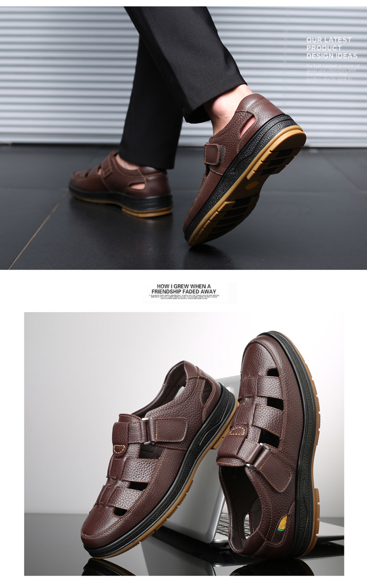 Giày sandal da bò thật
