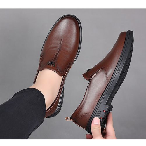 Giày công sở big size cao su gót cao 3-4cm Navy GTD033-Đen