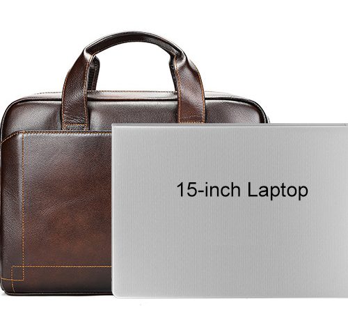 Cặp da bò đựng laptop công sở Navy CVD026 – Đen