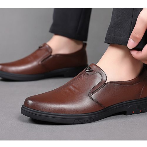 Giày công sở big size cao su gót cao 3-4cm Navy GTD033-Đen