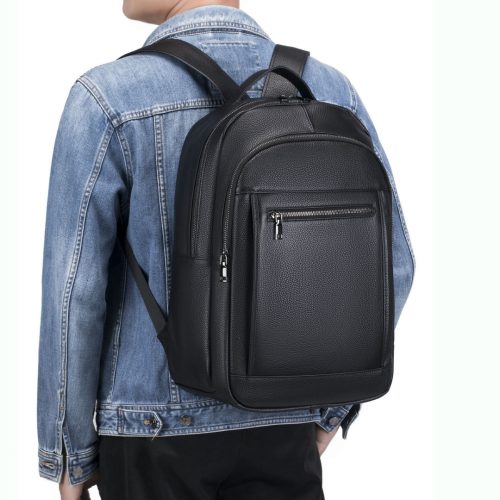 Balo nam da bò thật dung tích lớn Navy CVD039 – Đen B001