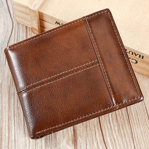 Ví cầm tay da mềm,da bò thật Navy CVD003 – Xám đậm