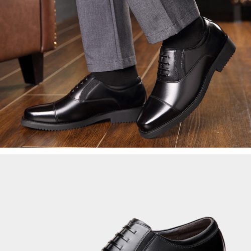 Giày tăng chiều cao công sở 6cm Navy GTD030-1019 Kiểu buộc dây tăng chiều cao