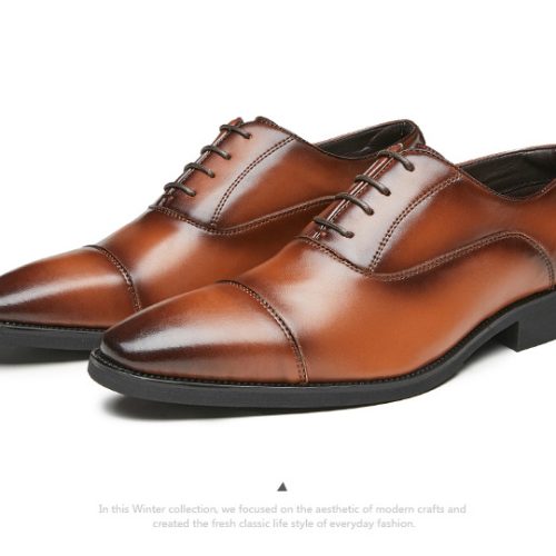 Giày da cao cấp, cao su gót cao 3-4cm Navy GTD019-Hạt cườm hở màu đen (phiên bản bình thường)