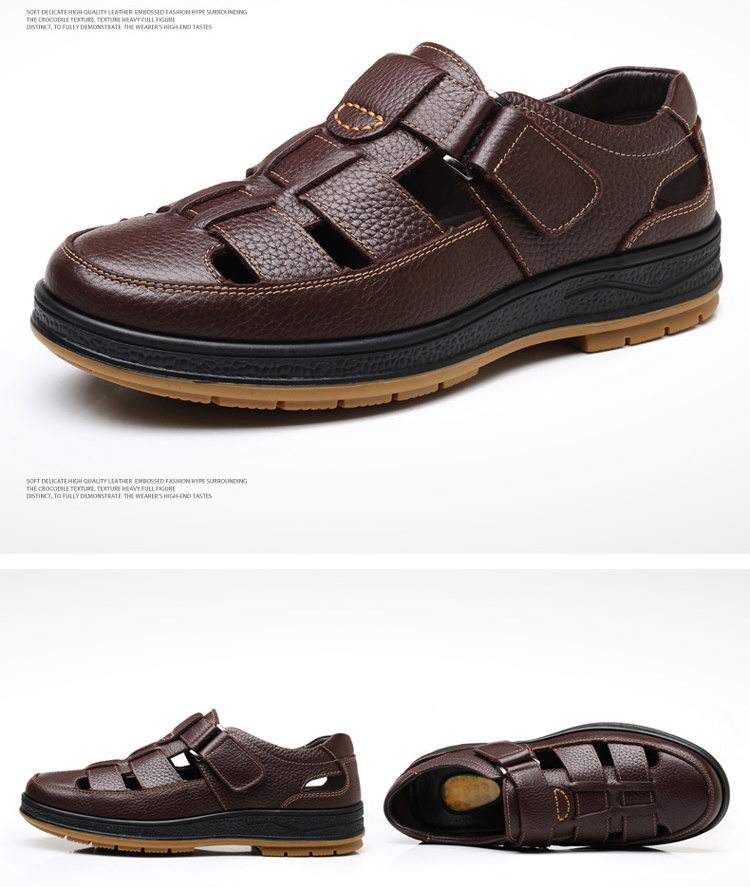 Giày sandal da bò thật