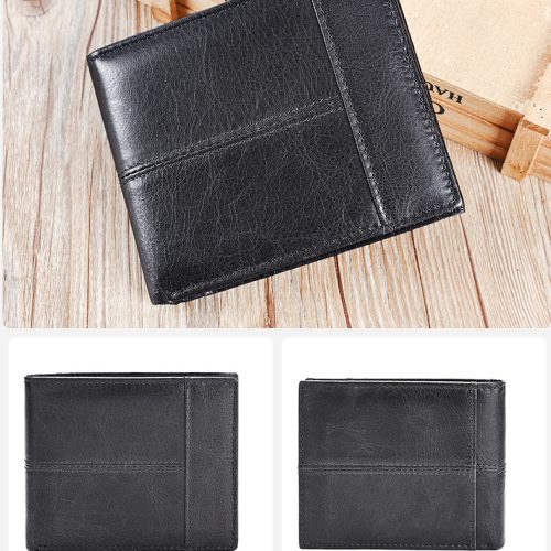 Ví cầm tay da mềm,da bò thật Navy CVD003 – Xám đậm