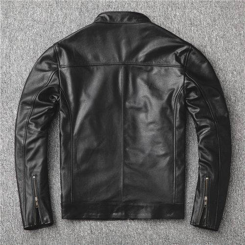 Áo khoác nam da bò thật Navy AKD003 Da bò đen