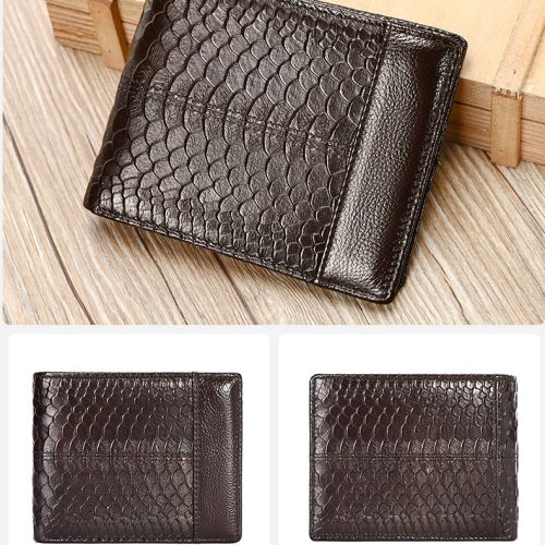 Ví cầm tay da mềm,da bò thật Navy CVD003 – Xám đậm