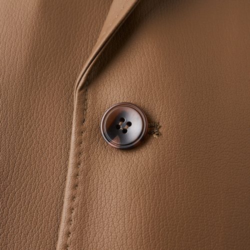 Áo vest da cừu thật, Áo Blaser da thật nam AKD042 Đen